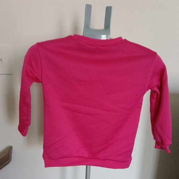 Kids' Crewneck Sweatshirt - Bright Pink - Picture 2 of 3